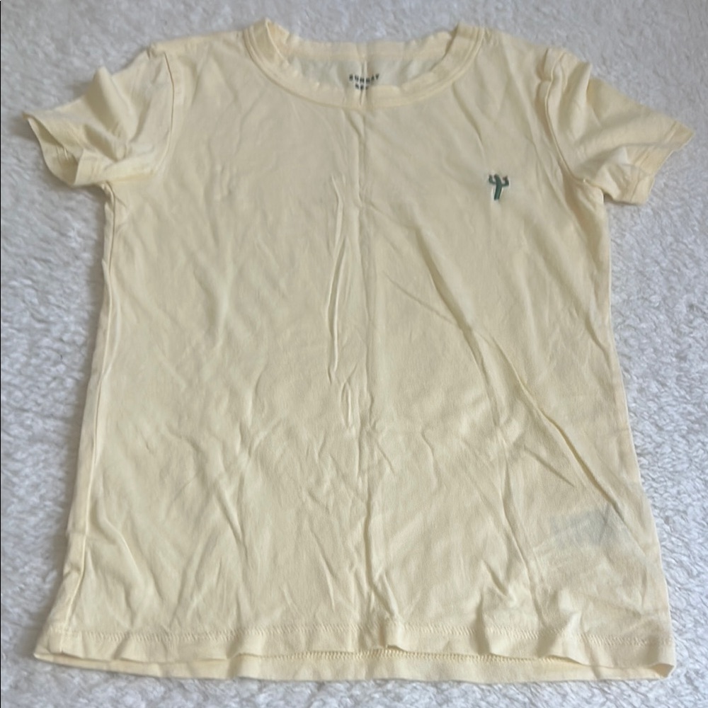 Sunday Best Yellow Short Sleeve Tee Relaxed Fit